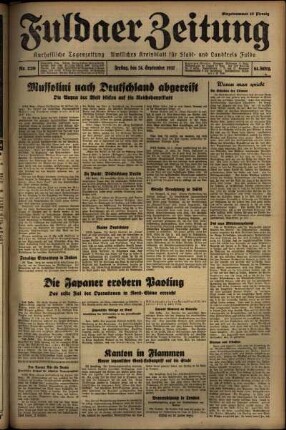 Ausgabe vom Freitag, den 24. September 1937.