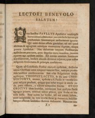 3r-4v, Lectori Benevolo Salutem !