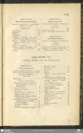 Gruppe IX. Stein-, Thon- Und Glaswaaren