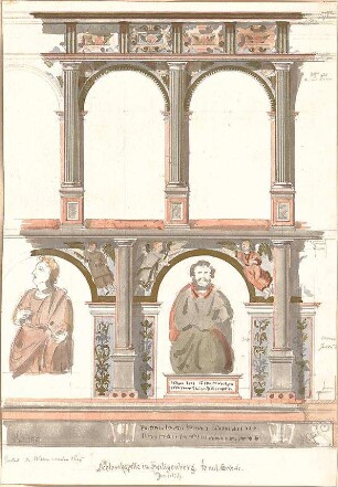 Voigt, H. M.; Bauaufnahmen - Schlosskapelle in Heiligenberg (Teilansicht)