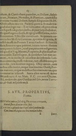 S. Aur. Propertius
