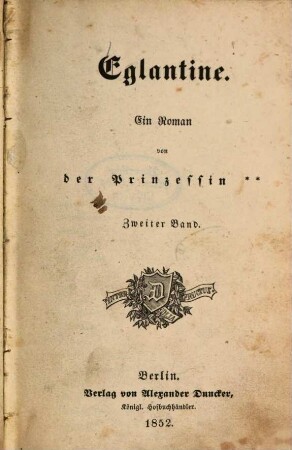 Eglantine : Ein Roman, 2