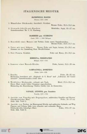 Italienische Meister (Nr. 1-49)