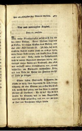 Vier und zwanzigstes Kapitel. Deus ex machina
