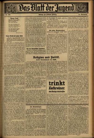 Zweite Ausgabe vom Mittwoch, den 15. November 1933.