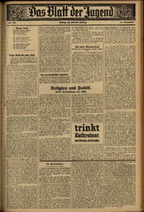 Zweite Ausgabe vom Mittwoch, den 15. November 1933.