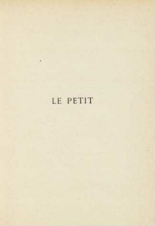Le petit