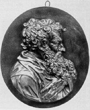 Ovales Medaillon mit Brustbild des Apostels Paulus