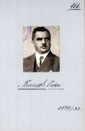 Bausch, Anton, Zentrum