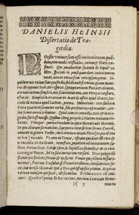 Dißertatio de Tragoedia