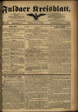 Ausgabe vom Montag, den 29. Oktober 1906.