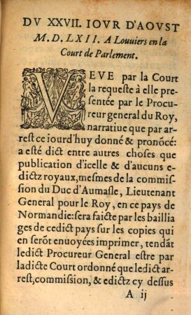 La Commission de hault ... prince ... Claude de Lorraine ... pour le roi en Normandie