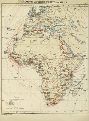 Nr. 2: Eisenbahn- und Verkehrskarte von Afrika