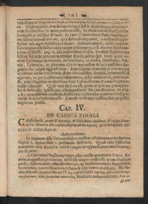 Cap. IV. De Caussa Finali