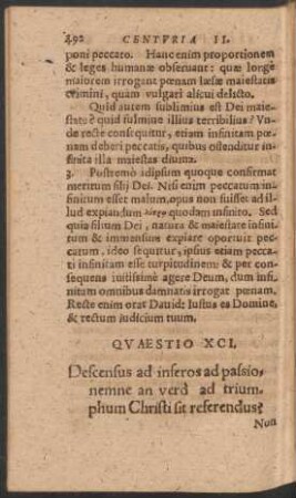 Quaestio XCI. - Quaestio C.