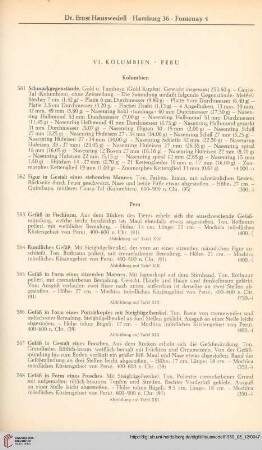 VI. Kolumbien - Peru (Nr. 561 - 583)