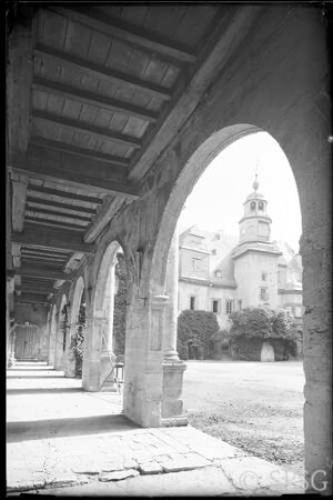 Weilburg an der Lahn, Hochschloss, Schlosshof.