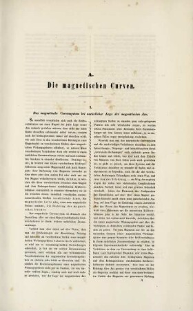 A. Die magnetischen Curven.