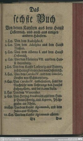 Das sechste Buch Von denen Kaysern aus dem Hause Oesterreich, und auch aus einigen andern Häusern