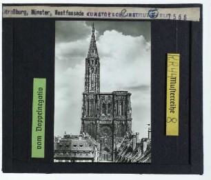 Straßburg, Münster : Westfassade und Turm gesamt Westfassade