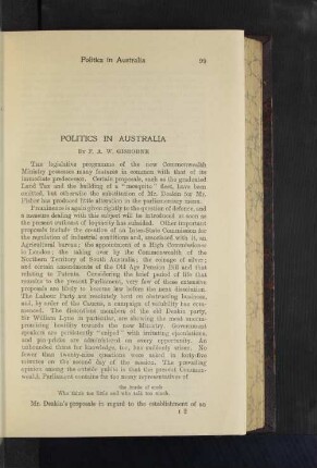 Politics in Australia