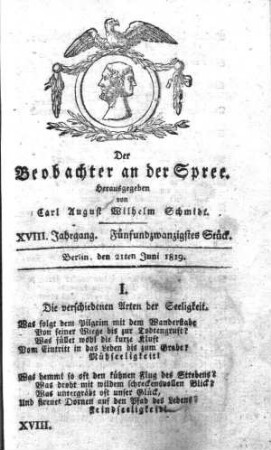 25. Stueck, 21. Juni 1819