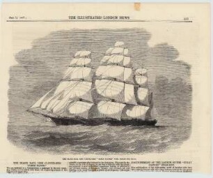 The Black Ball Line clipper ship "James Baines" with troops for India