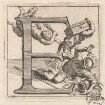 Initiale E (Strafender Engel), aus: Clementis Undecimi Pont. Max. Bullarium, 2 Bde., Rom 1723
