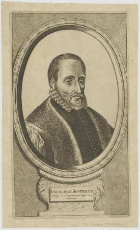 Bildnis des Joachimus Hopperus, Philipp II. Hispaniarum Regis Consiliarius