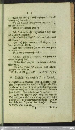 IV. Geistliche immaterielle Natur Gottes