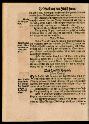 Das Vierdte Capitel/ Vom Hirsche.