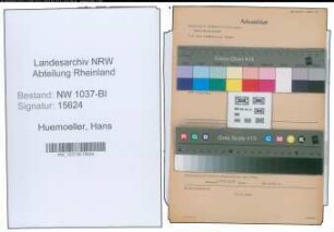 Entnazifizierung Hans Huemoeller , geb. 26.09.1895 (Bankangestellter)