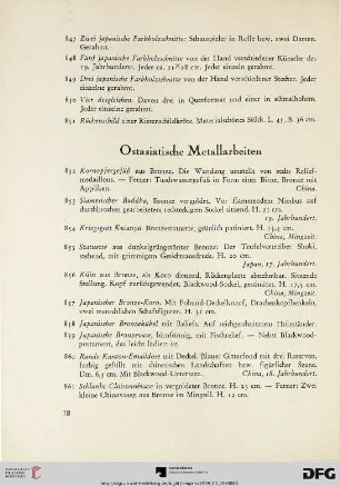 Ostasiatische Metallarbeiten (Nr. 852-881)