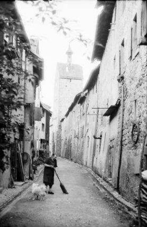 Reichenweier, Riquewihr: Gasse an der Stadtmauer