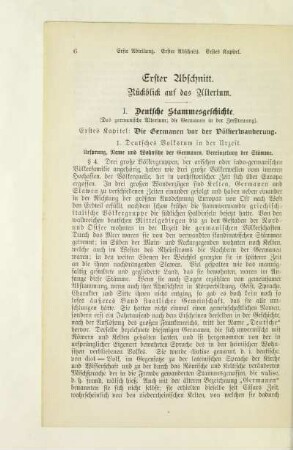 I. Deutsche Stammesgeschichte