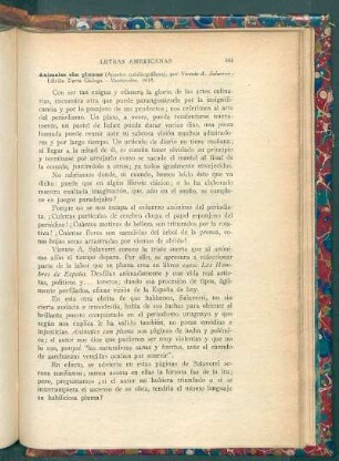 Animales con plumas (Apuntes autobiográficos), por Vicente A. Salaverri