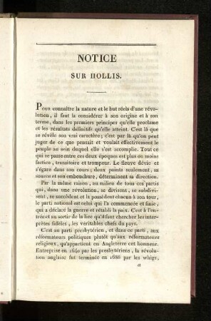 Notice sur Hollis.
