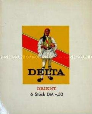 Werbezettel (Flyer) für "Delta"- Zigaretten "der Xanthi machts"