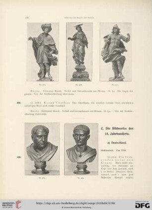 C. Die Bildwerke des 18. Jahrhunderts