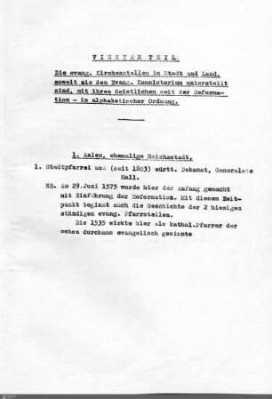 Kirchengemeinden A