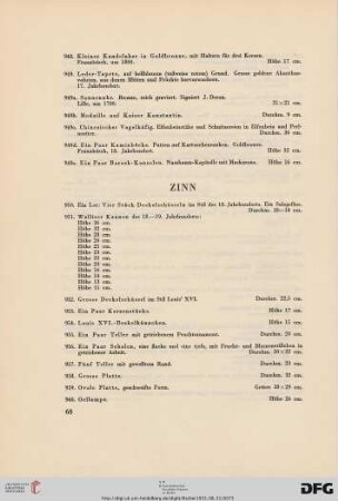Zinn (Nr. 950-960)