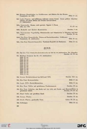 Zinn (Nr. 950-960)