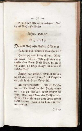 Achtes Capitel Schminke.