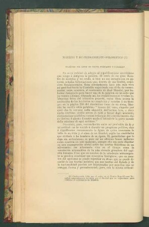 Mazzini y su pensamiento filosófico