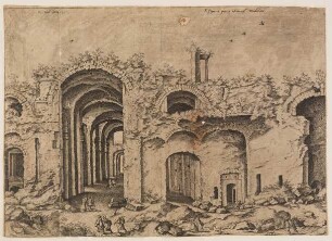 Teilansicht der Ruine der Diokletiansthermen