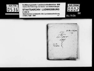 Historiographische Beiträge des Konrektors [Karl] Pfaff aus Esslingen zur Ortsbeschreibung, alphabetisch nach Orten
