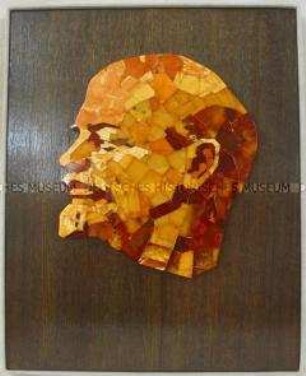 Kassette mit Mosaik-Porträt von W. I. Lenin