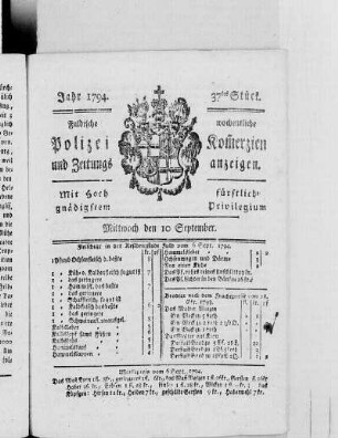 37tes Stück., Ausgabe vom 10. September 1794