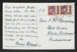 Brief von Hermann Haussmann an Gerhart Hauptmann