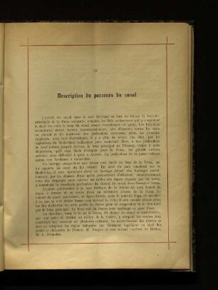 IV Description du parcours du canal